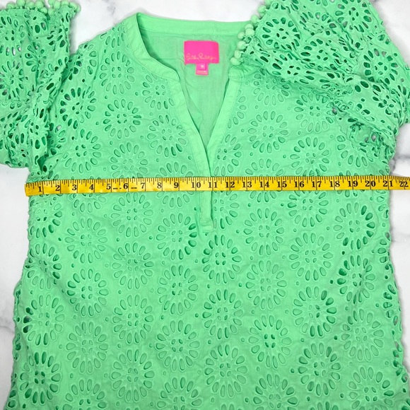 Lilly Pulitzer Bekah Eyelet Cutout Pom Pom Trim Dress - Picture 13 of 16
